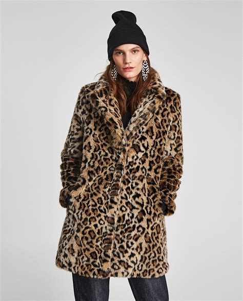 leopard fur coat zara